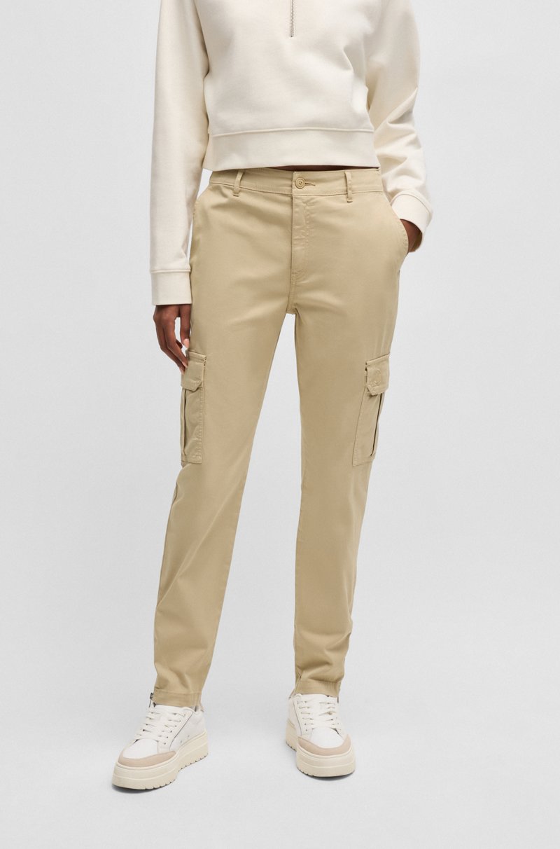 Hugo Boss Pantalones Estilo Cargo Slim Fit En Algodón Elástico