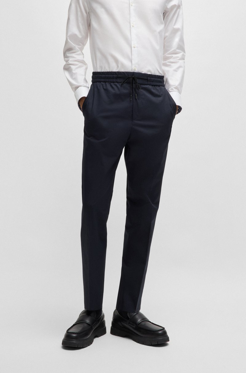 Hugo Boss Pantalones extra slim fit de algodón elástico técnico lavable