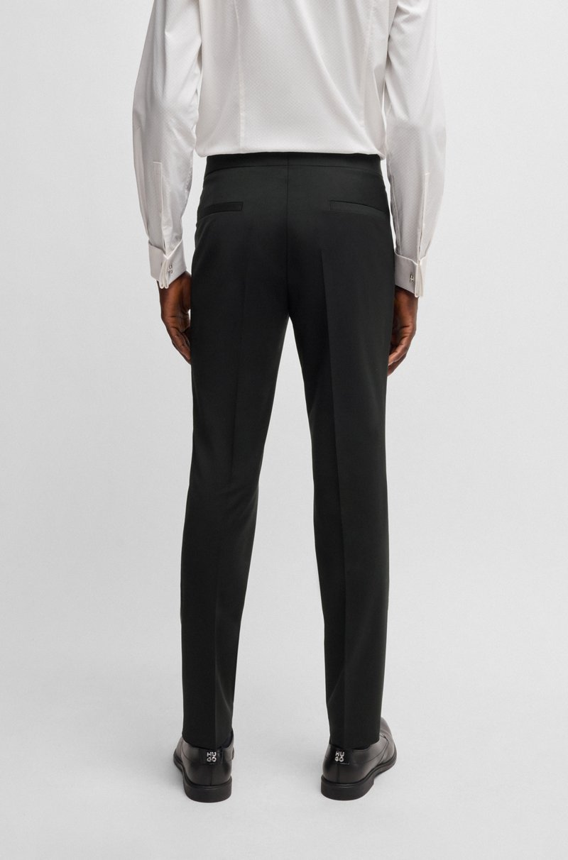 Hugo Boss Pantalones Extra Slim Fit De Mezcla De Lana Elástica