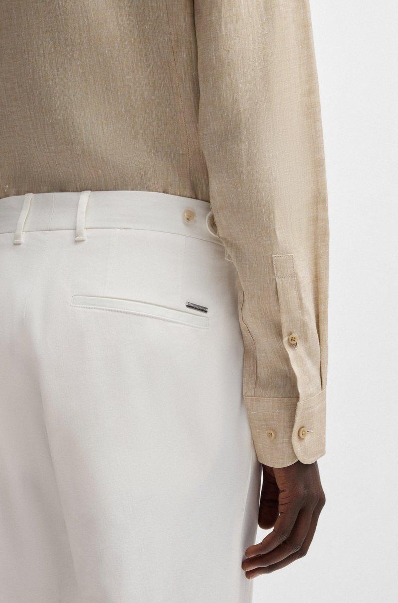 Hugo Boss Pantalones Formales En Cómodo Algodón Elástico