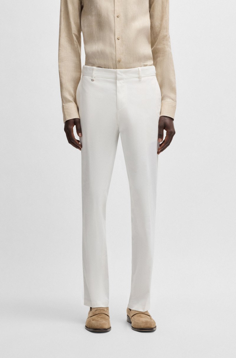 Hugo Boss Pantalones formales en cómodo algodón elástico