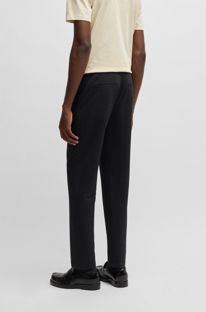Hugo Boss Pantalones Formales Lavables En Tejido De Sirsaca Elástico