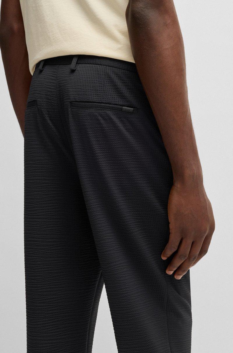 Hugo Boss Pantalones Formales Lavables En Tejido De Sirsaca Elástico