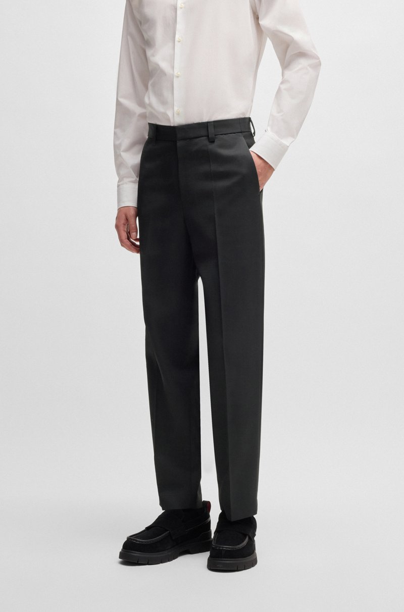 Hugo Boss Pantalones HUGO FORWARD slim fit en sarga de mezcla de lana