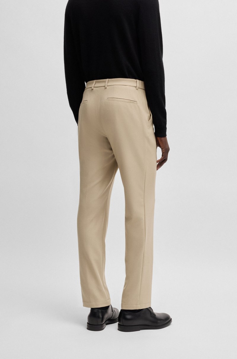 Hugo Boss Pantalones Lavables Slim Fit De Tejido Elástico Con Microestampado