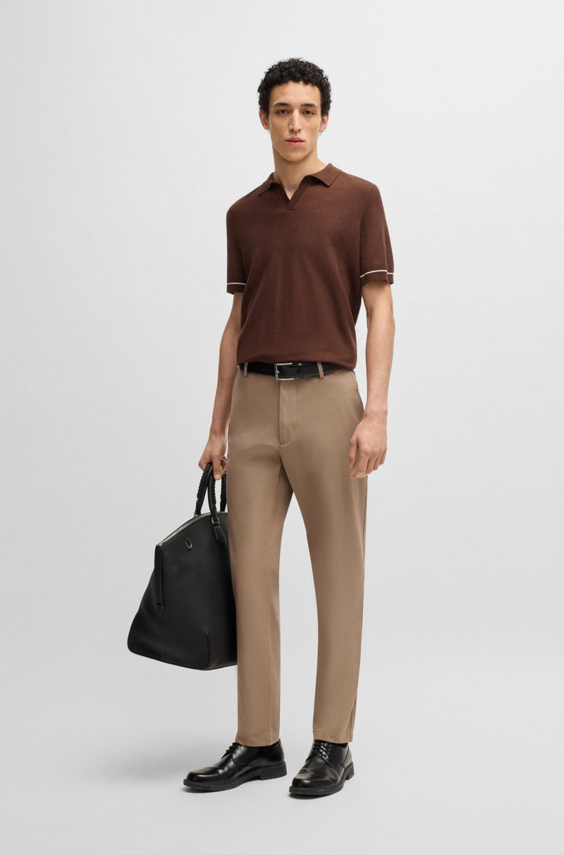 Hugo Boss Pantalones Modern Fit De Algodón Elástico