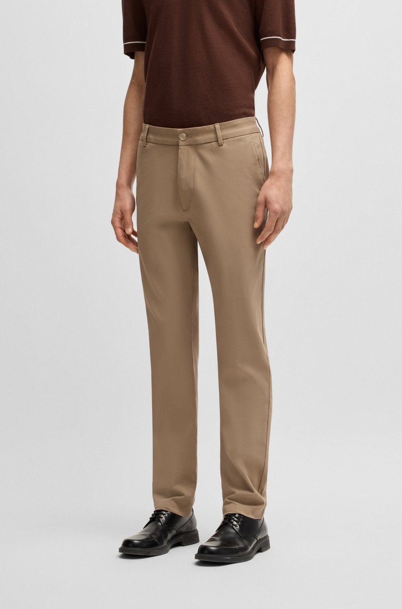 Hugo Boss Pantalones modern fit de algodón elástico