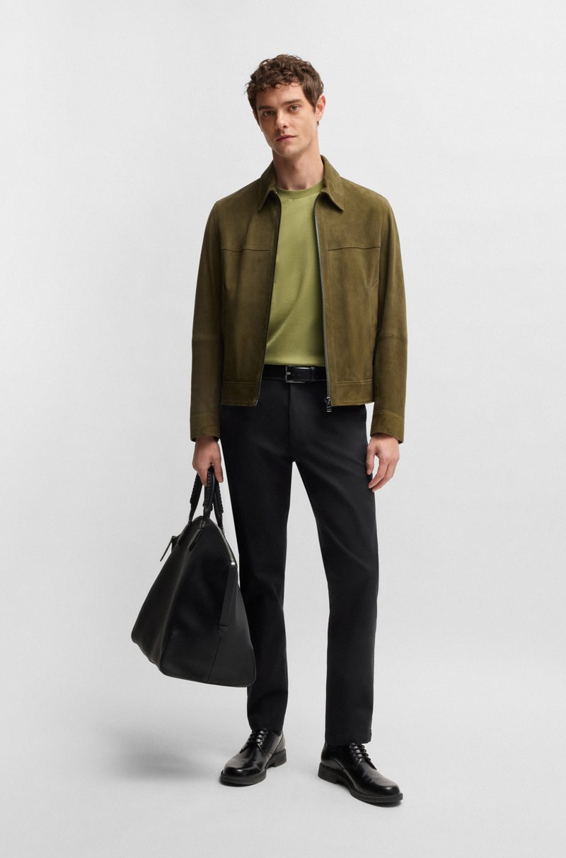 Hugo Boss Pantalones Modern Fit De Algodón Elástico