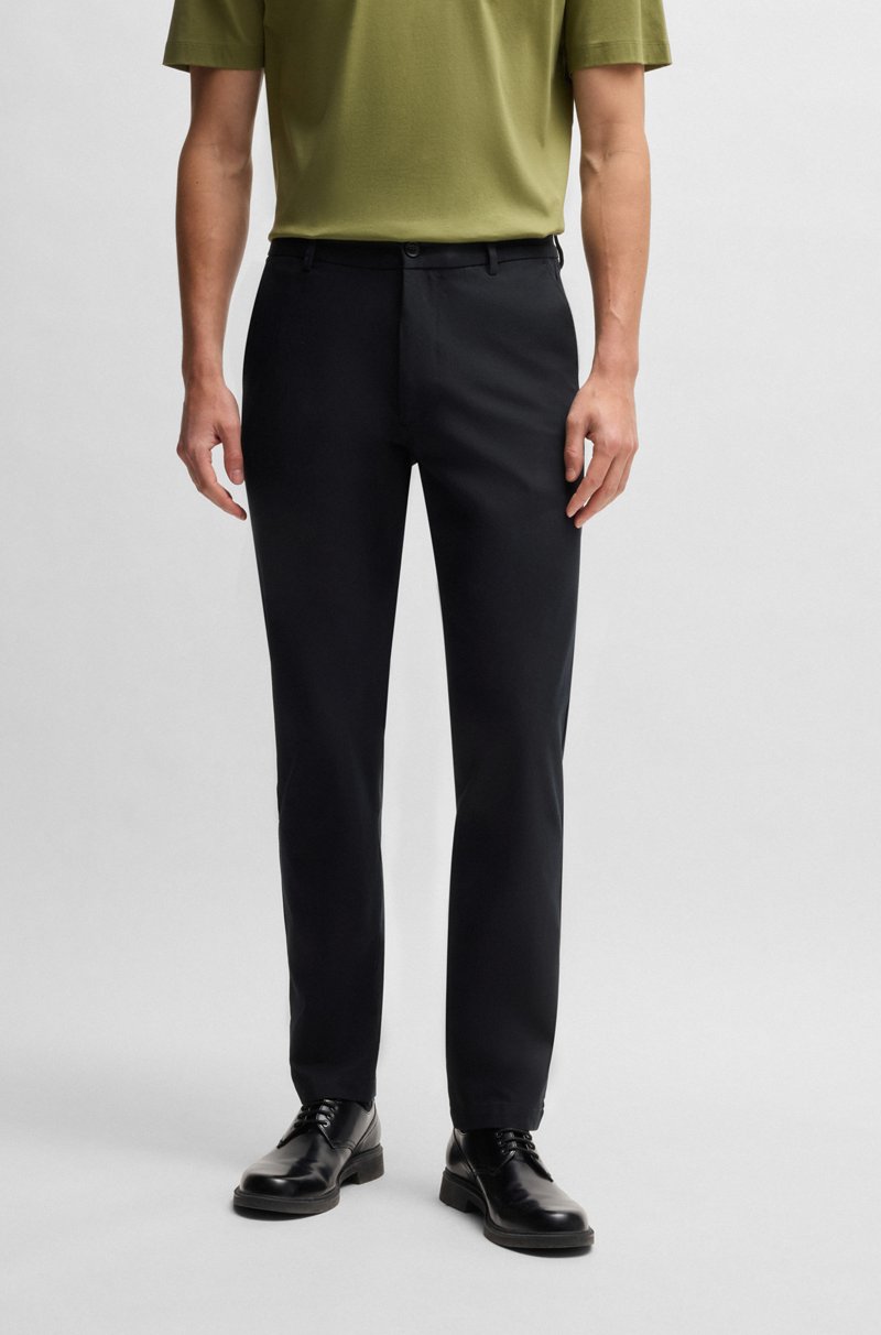 Hugo Boss Pantalones modern fit de algodón elástico