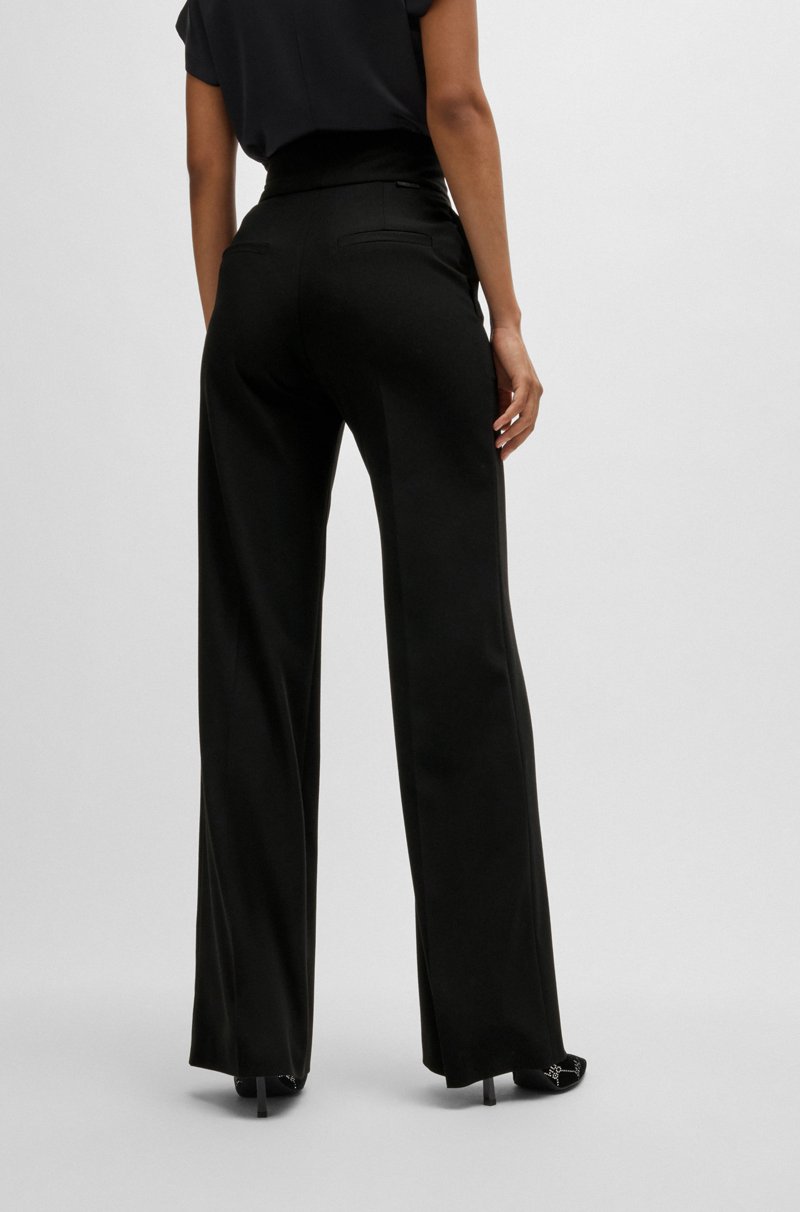 Hugo Boss Pantalones Regular Fit Con Pernera Acampanada