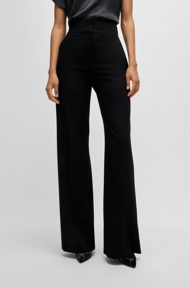 Hugo Boss Pantalones regular fit con pernera acampanada