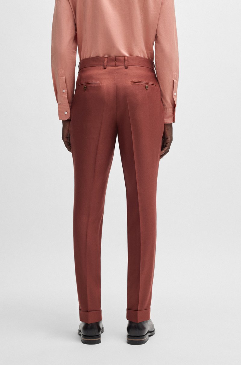 Hugo Boss Pantalones Regular Fit De Cashmere Lana Virgen Y Seda