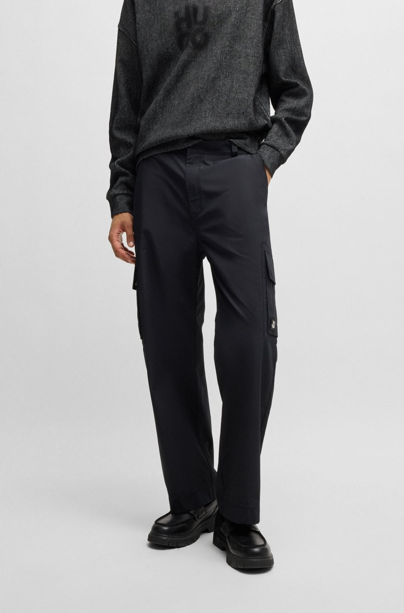 Hugo Boss Pantalones regular fit de popelín repelente al agua