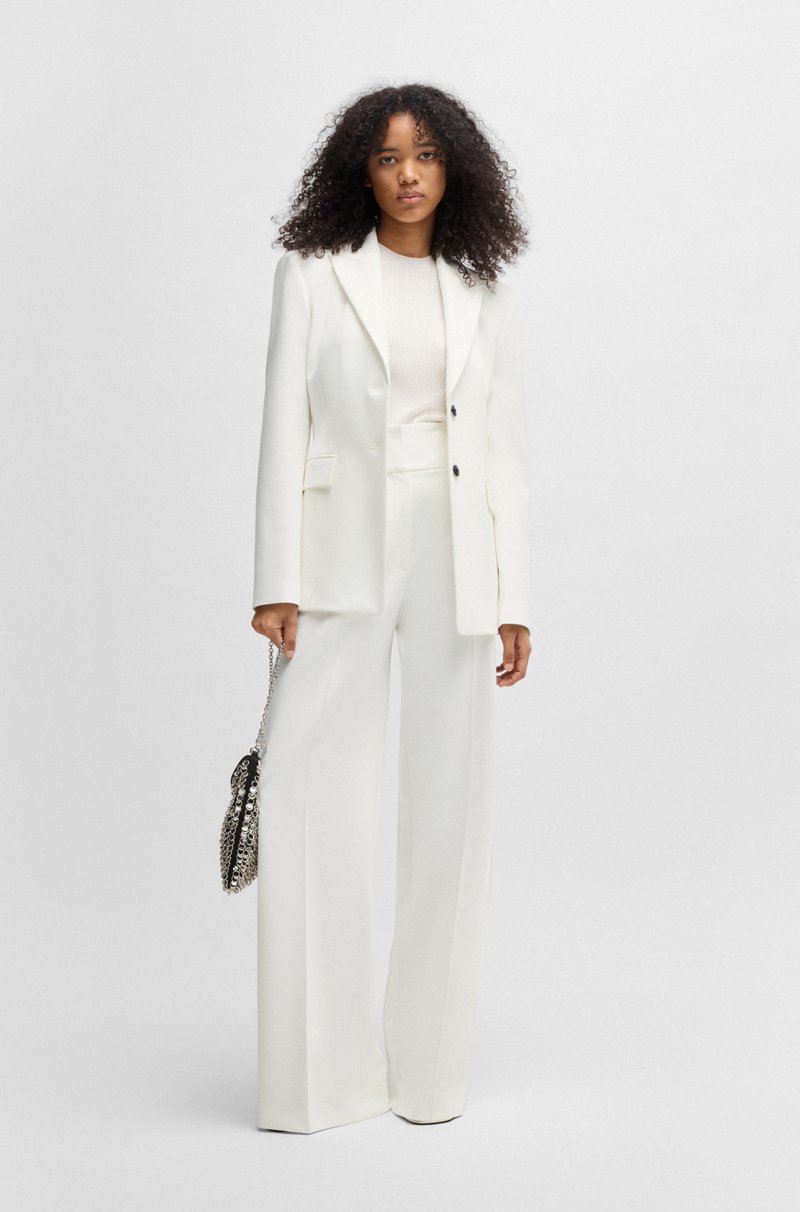 Hugo Boss Pantalones Regular Fit De Talle Alto Y Pernera Acampanada