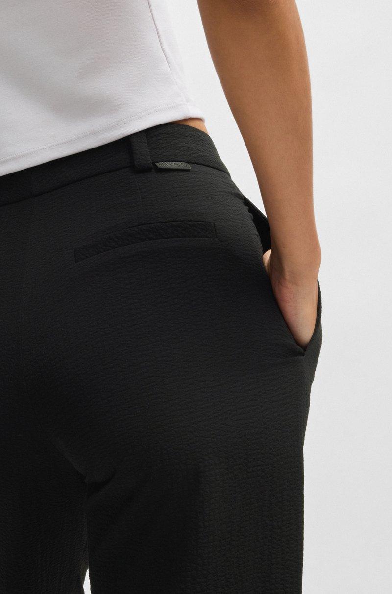 Hugo Boss Pantalones Regular Fit De Tejido De Sirsaca Con Elástico
