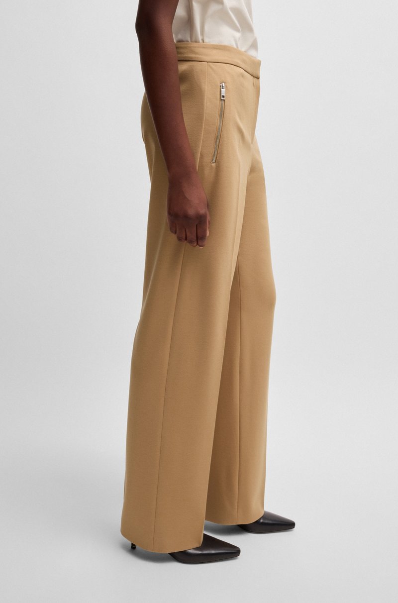 Hugo Boss Pantalones Regular Fit De Tejido Elástico Con Bolsillos Con Cremallera