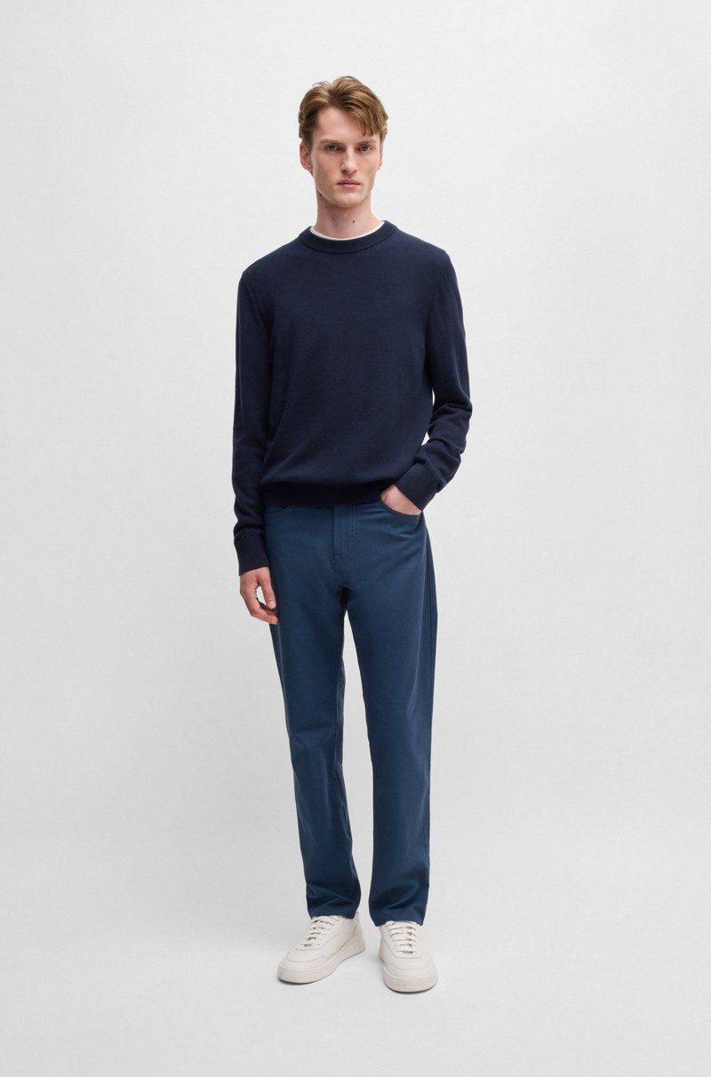 Hugo Boss Pantalones Regular Fit De Tiro Medio En Dobby Elástico