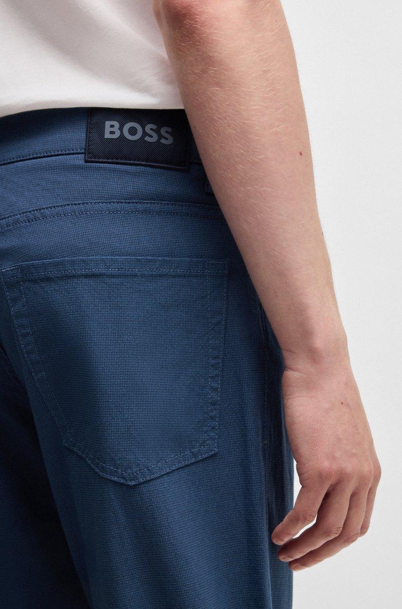 Hugo Boss Pantalones Regular Fit De Tiro Medio En Dobby Elástico