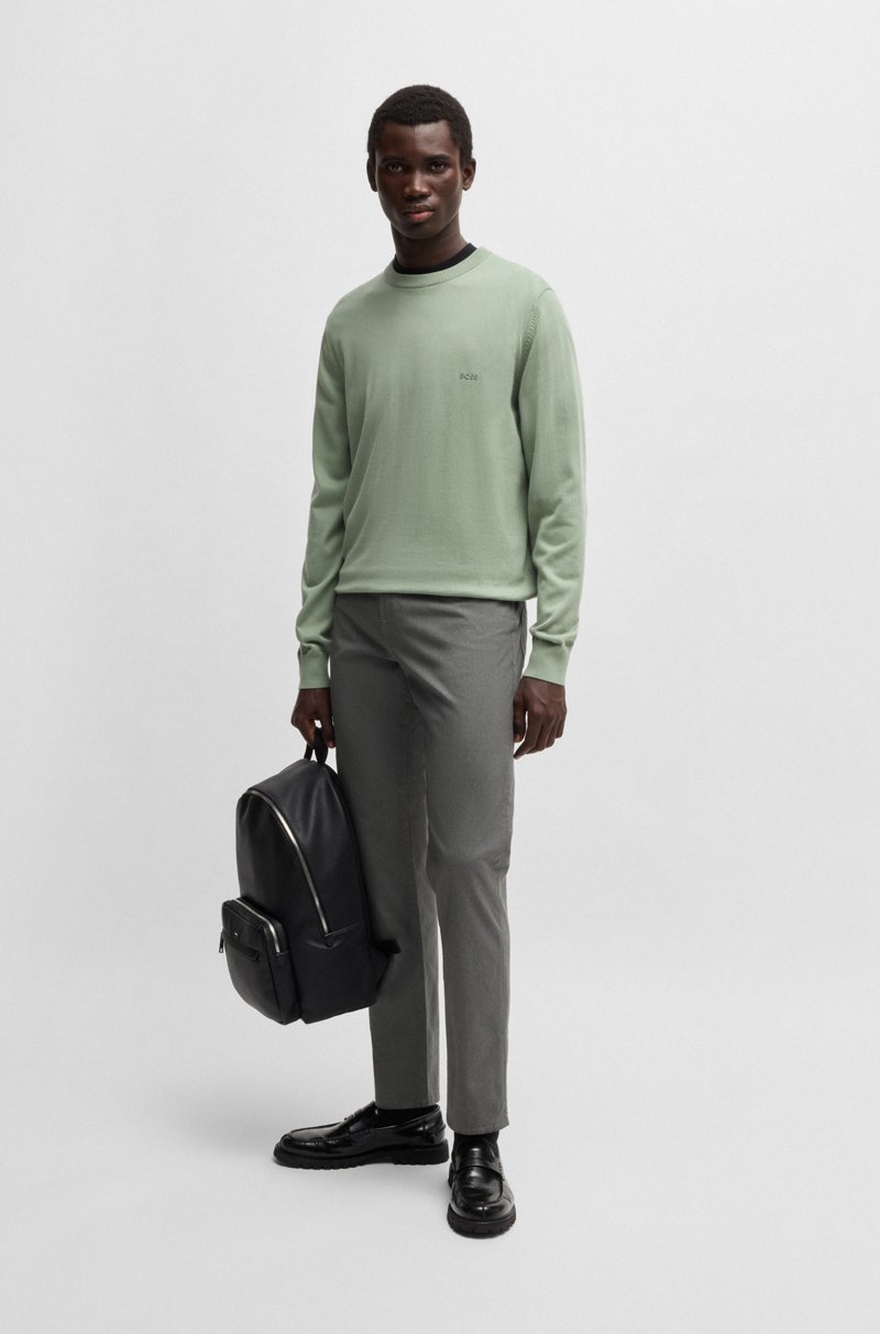 Hugo Boss Pantalones Regular Fit De Tiro Medio En Dobby Elástico