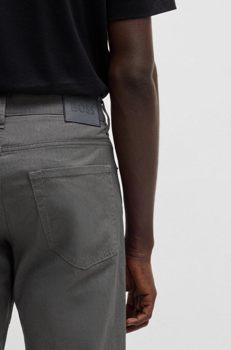 Hugo Boss Pantalones Regular Fit De Tiro Medio En Dobby Elástico