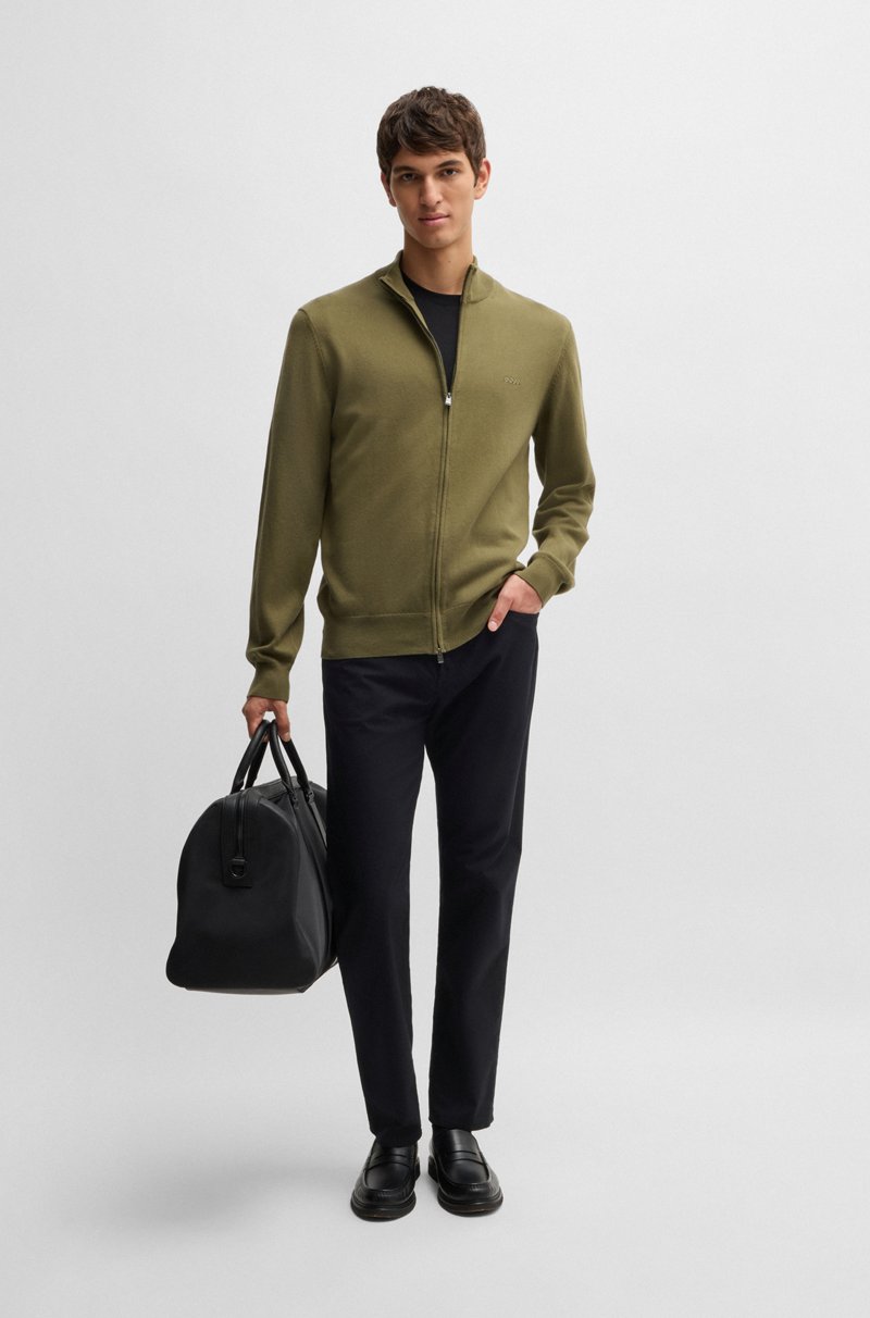 Hugo Boss Pantalones Regular Fit De Tiro Medio En Dobby Elástico