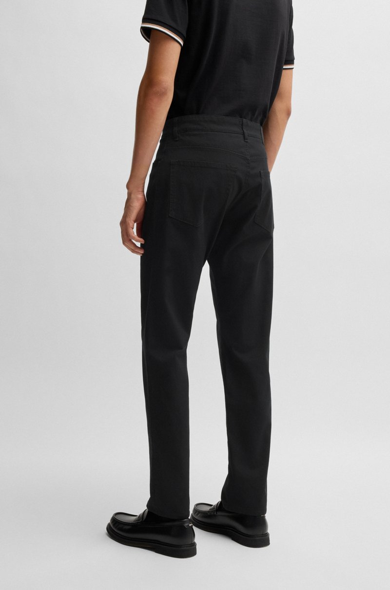 Hugo Boss Pantalones Regular Fit De Tiro Medio En Dobby Elástico