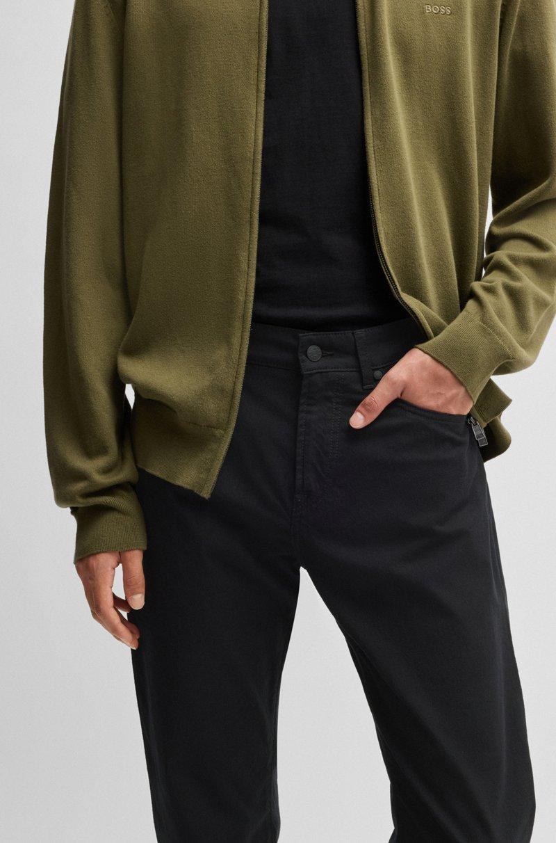 Hugo Boss Pantalones Regular Fit De Tiro Medio En Dobby Elástico