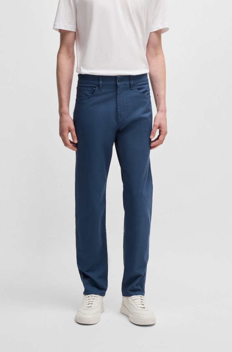 Hugo Boss Pantalones regular fit de tiro medio en dobby elástico