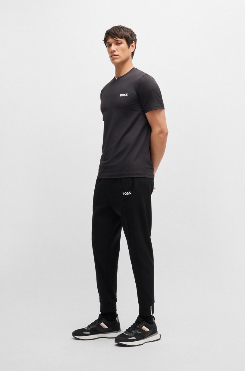 Hugo Boss Pantalones Regular Fit En Tejido De Gabardina Elástico Con Detalle De Logo