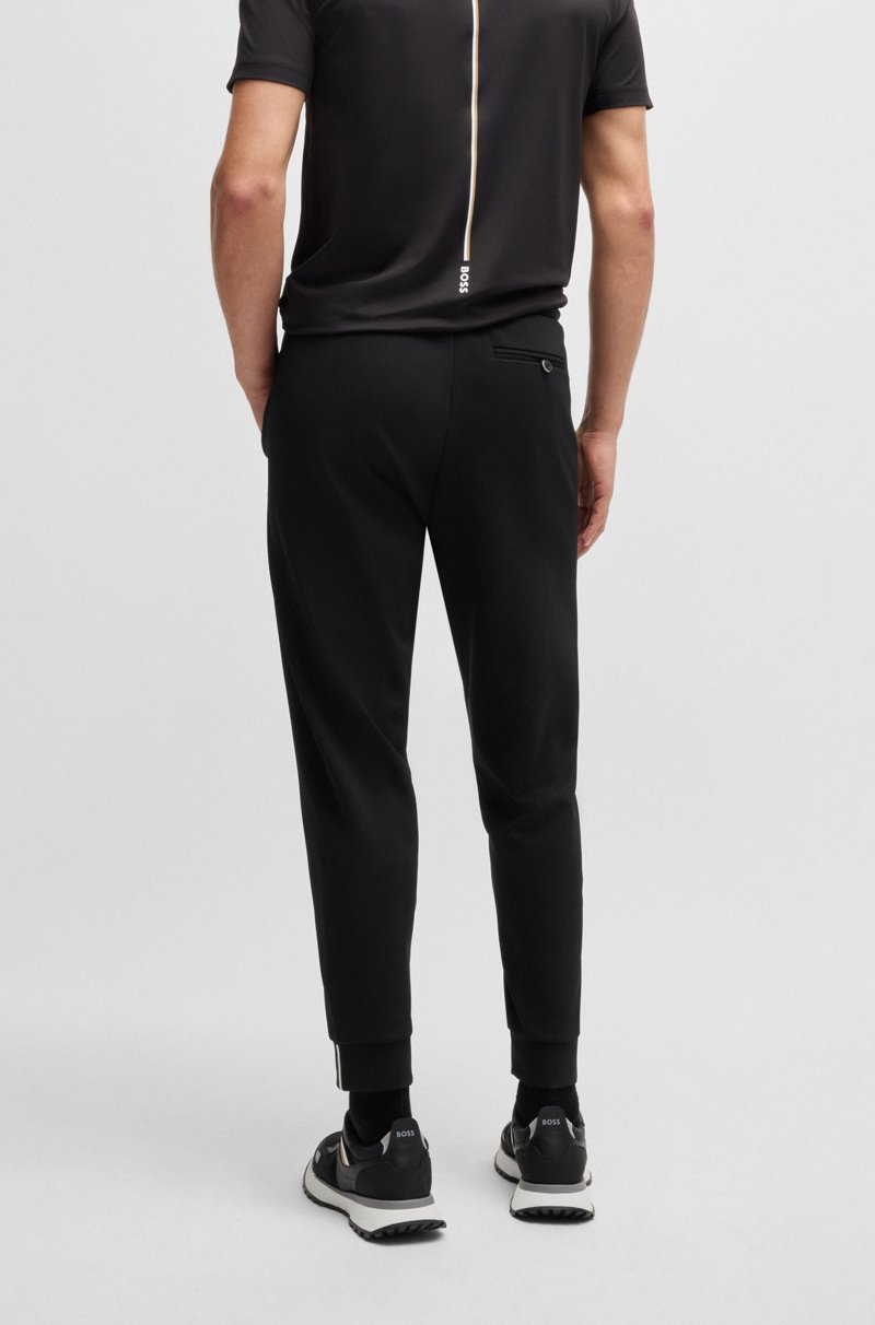 Hugo Boss Pantalones Regular Fit En Tejido De Gabardina Elástico Con Detalle De Logo