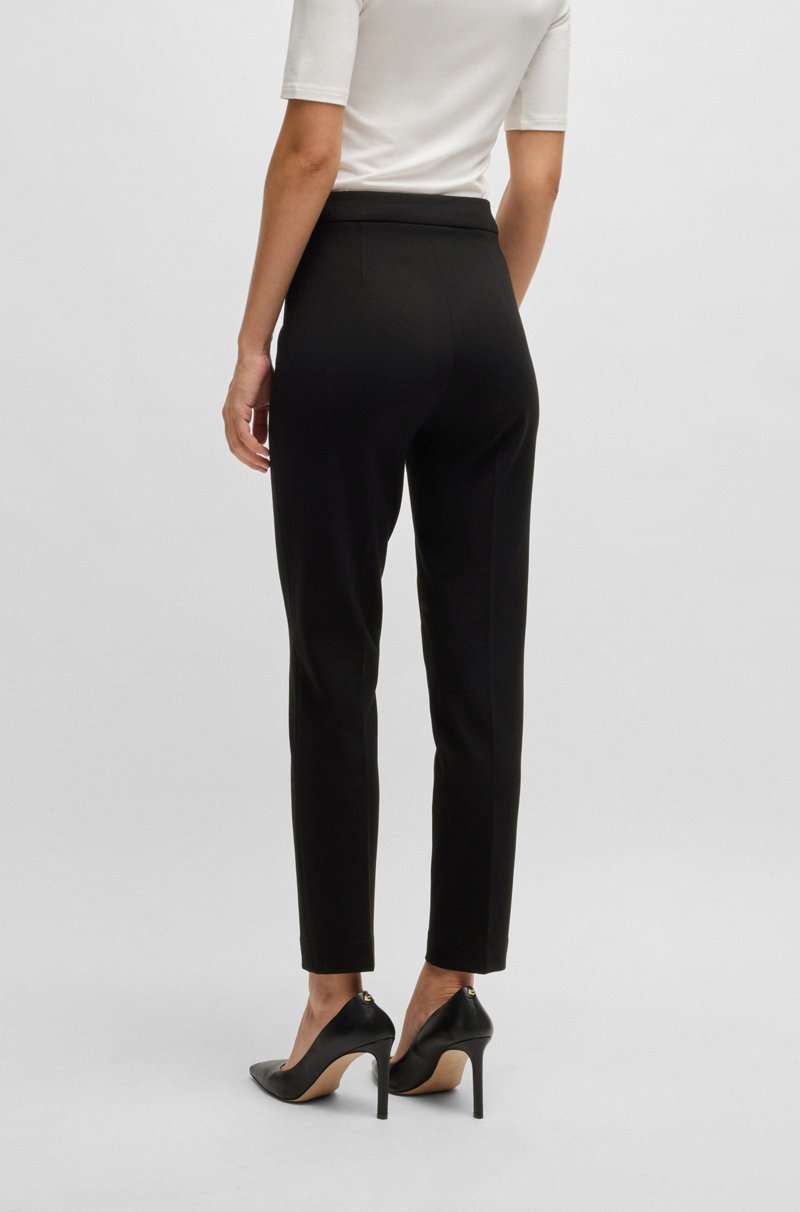 Hugo Boss Pantalones Regular Fit En Tejido Elástico Con Corte Cónico