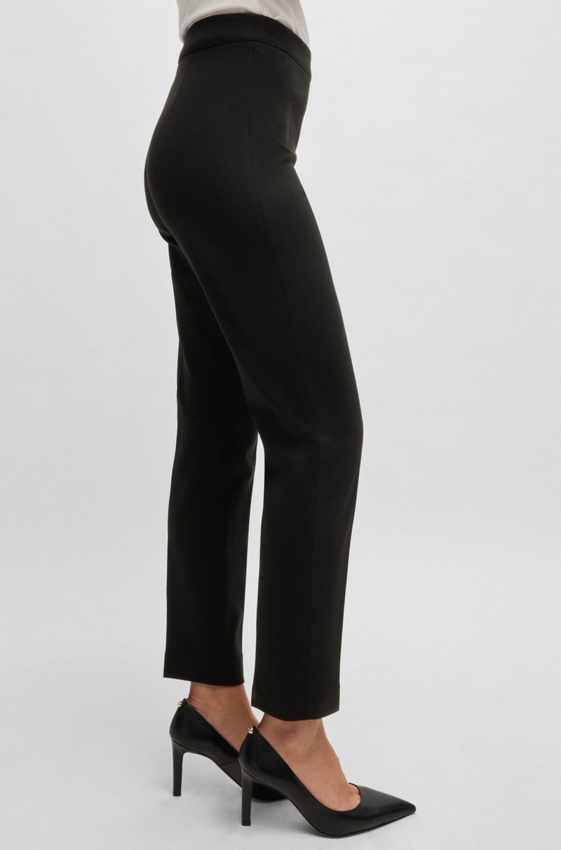 Hugo Boss Pantalones Regular Fit En Tejido Elástico Con Corte Cónico