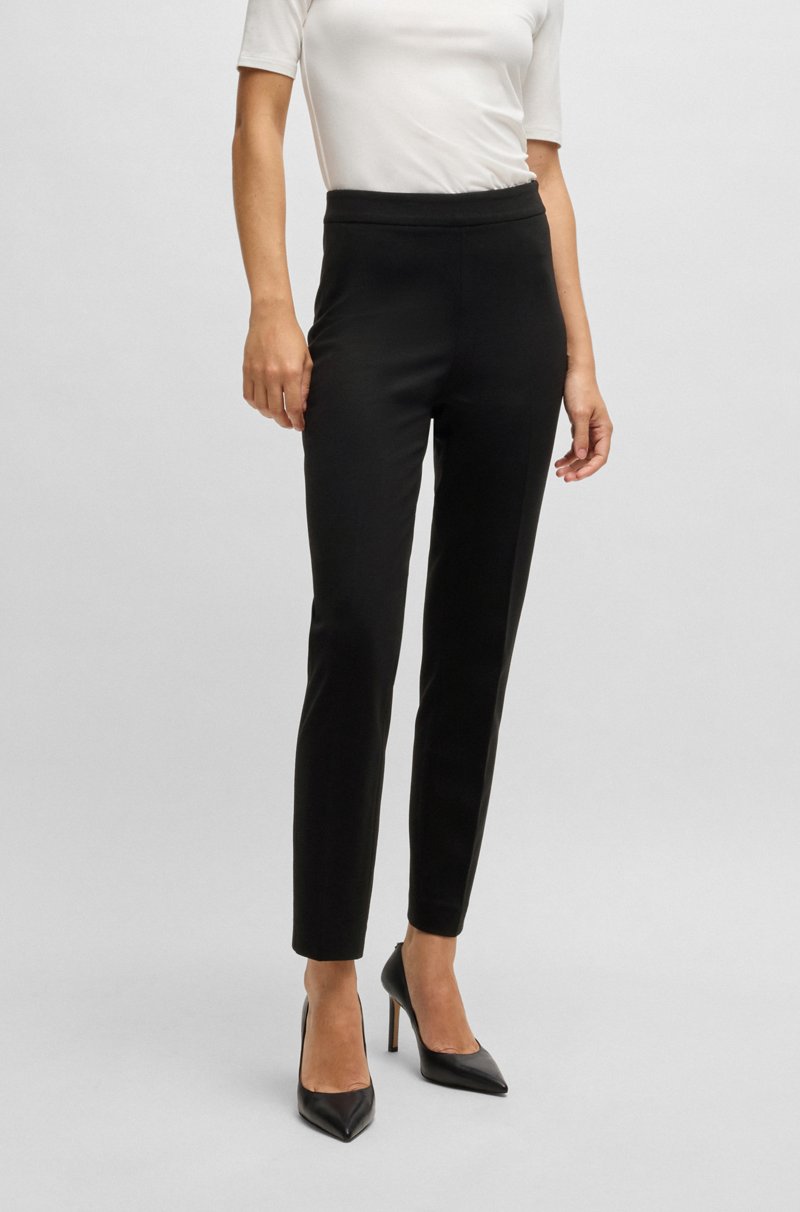 Hugo Boss Pantalones regular fit en tejido elástico con corte cónico