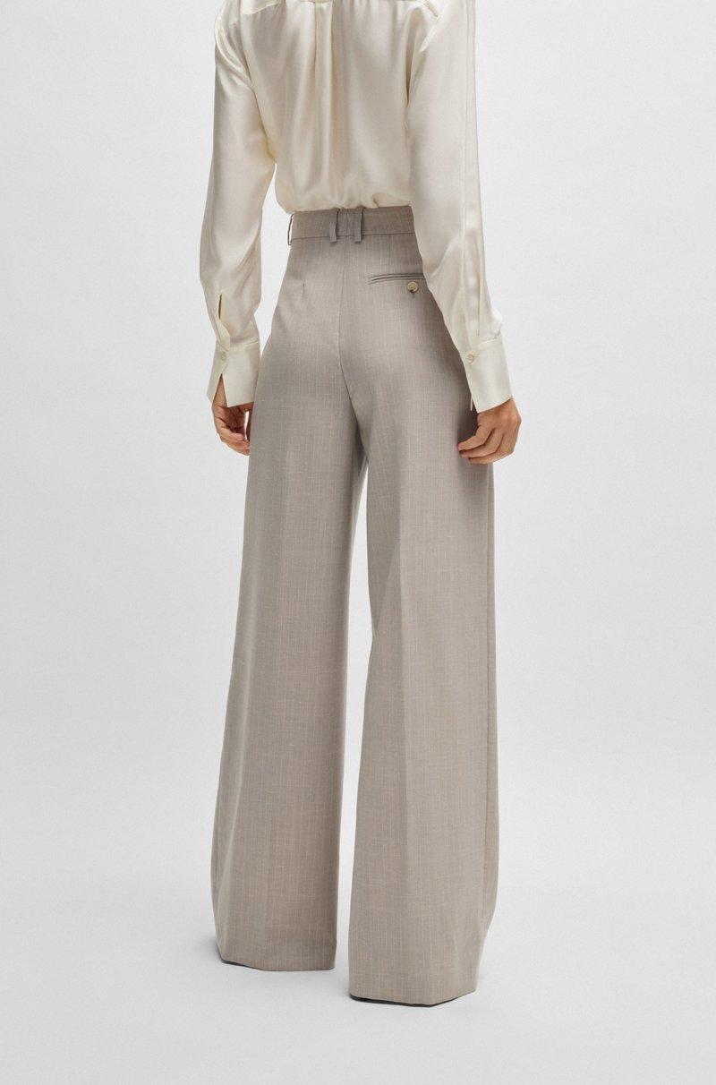 Hugo Boss Pantalones Regular Fit En Tejido Italiano Con Seda