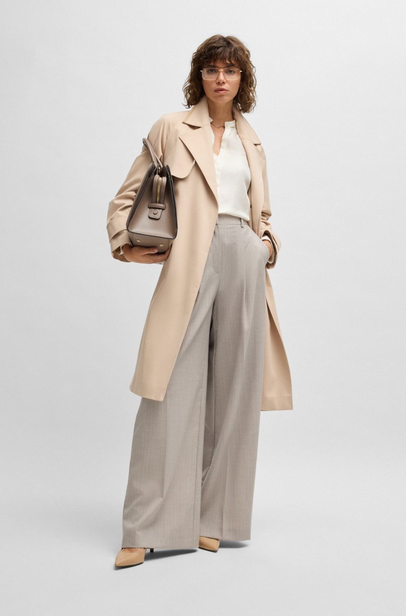 Hugo Boss Pantalones Regular Fit En Tejido Italiano Con Seda