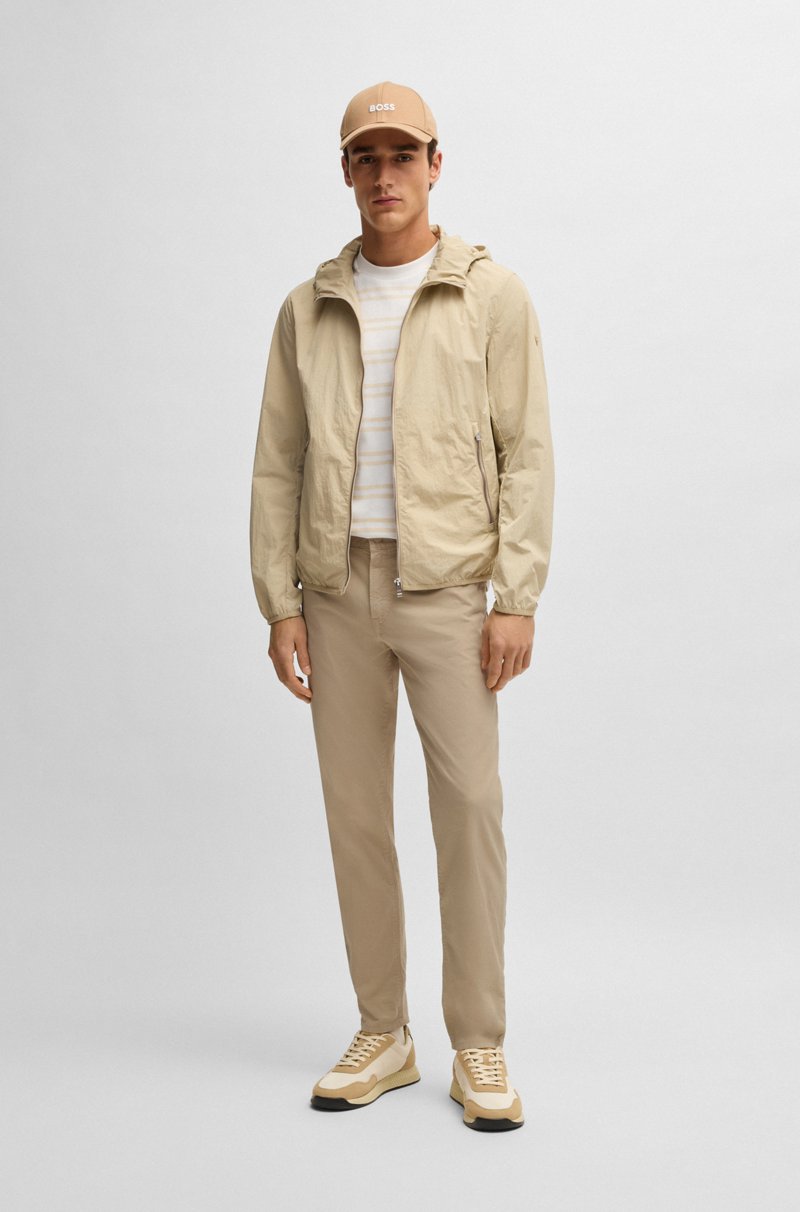 Hugo Boss Pantalones Regular Fit Maine De Sarga De Algodón Elástico