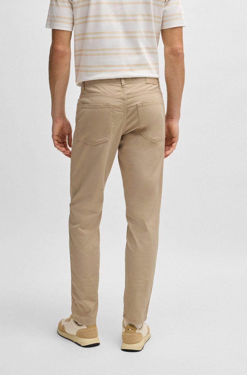 Hugo Boss Pantalones Regular Fit Maine De Sarga De Algodón Elástico