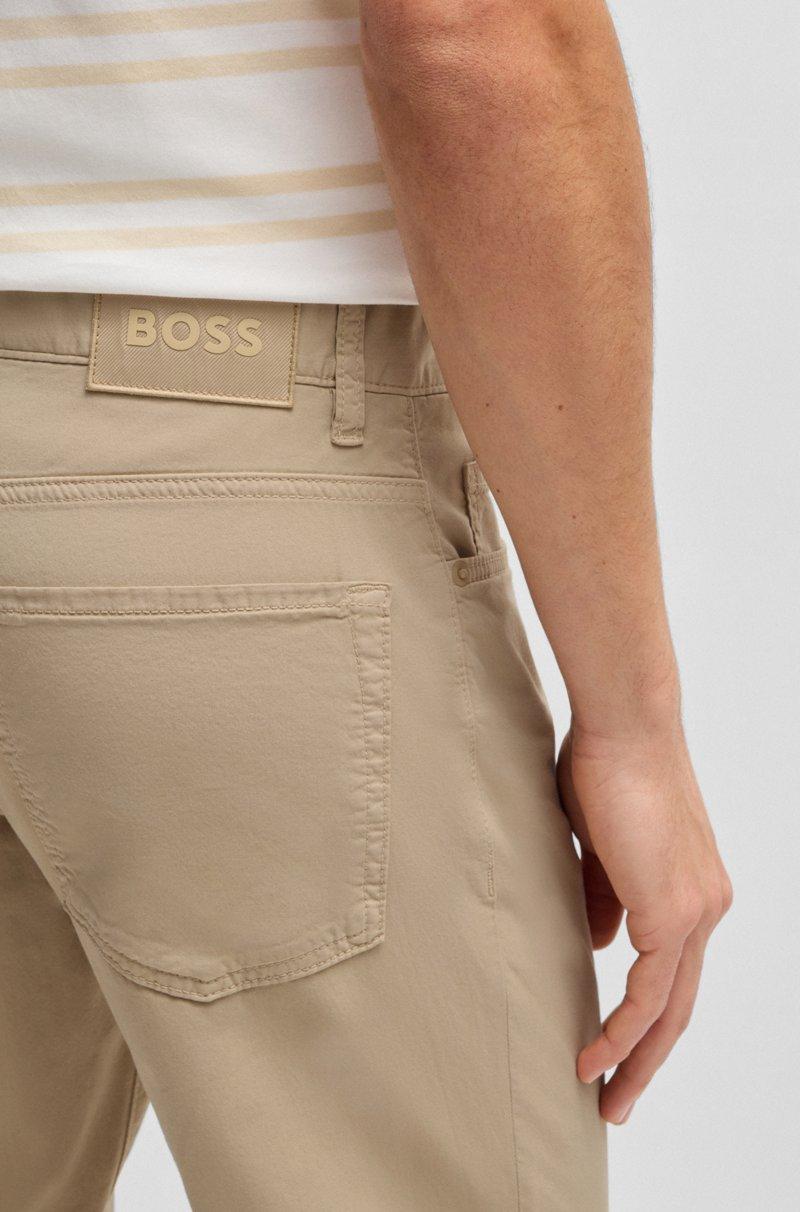 Hugo Boss Pantalones Regular Fit Maine De Sarga De Algodón Elástico
