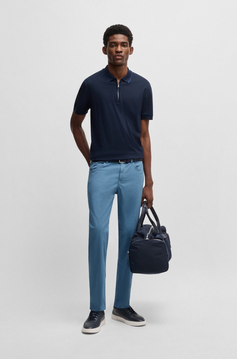 Hugo Boss Pantalones Regular Fit Maine De Sarga De Algodón Elástico