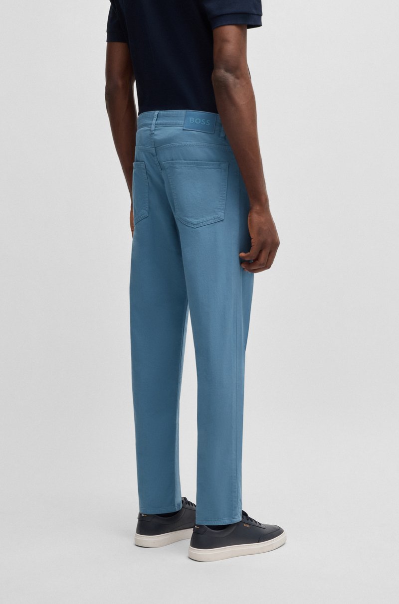 Hugo Boss Pantalones Regular Fit Maine De Sarga De Algodón Elástico