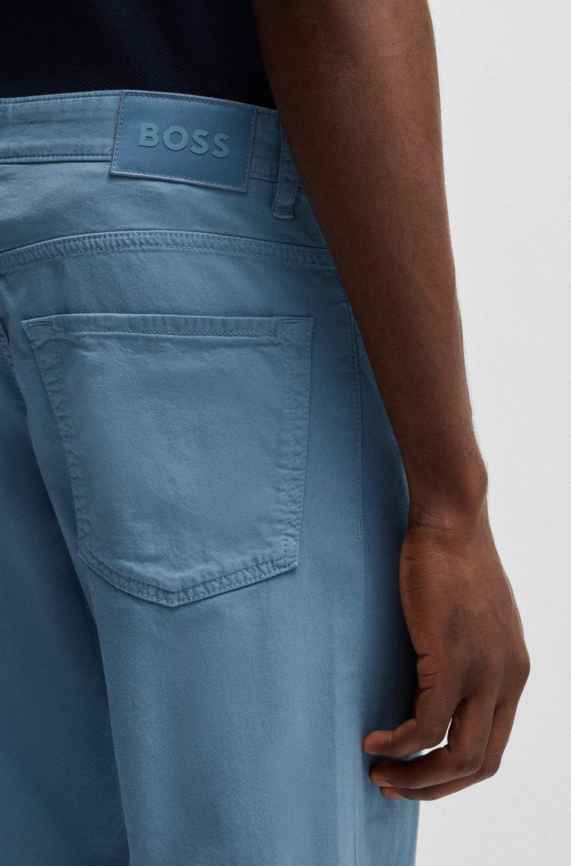 Hugo Boss Pantalones Regular Fit Maine De Sarga De Algodón Elástico