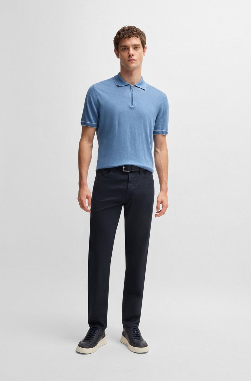 Hugo Boss Pantalones Regular Fit Maine De Sarga De Algodón Elástico