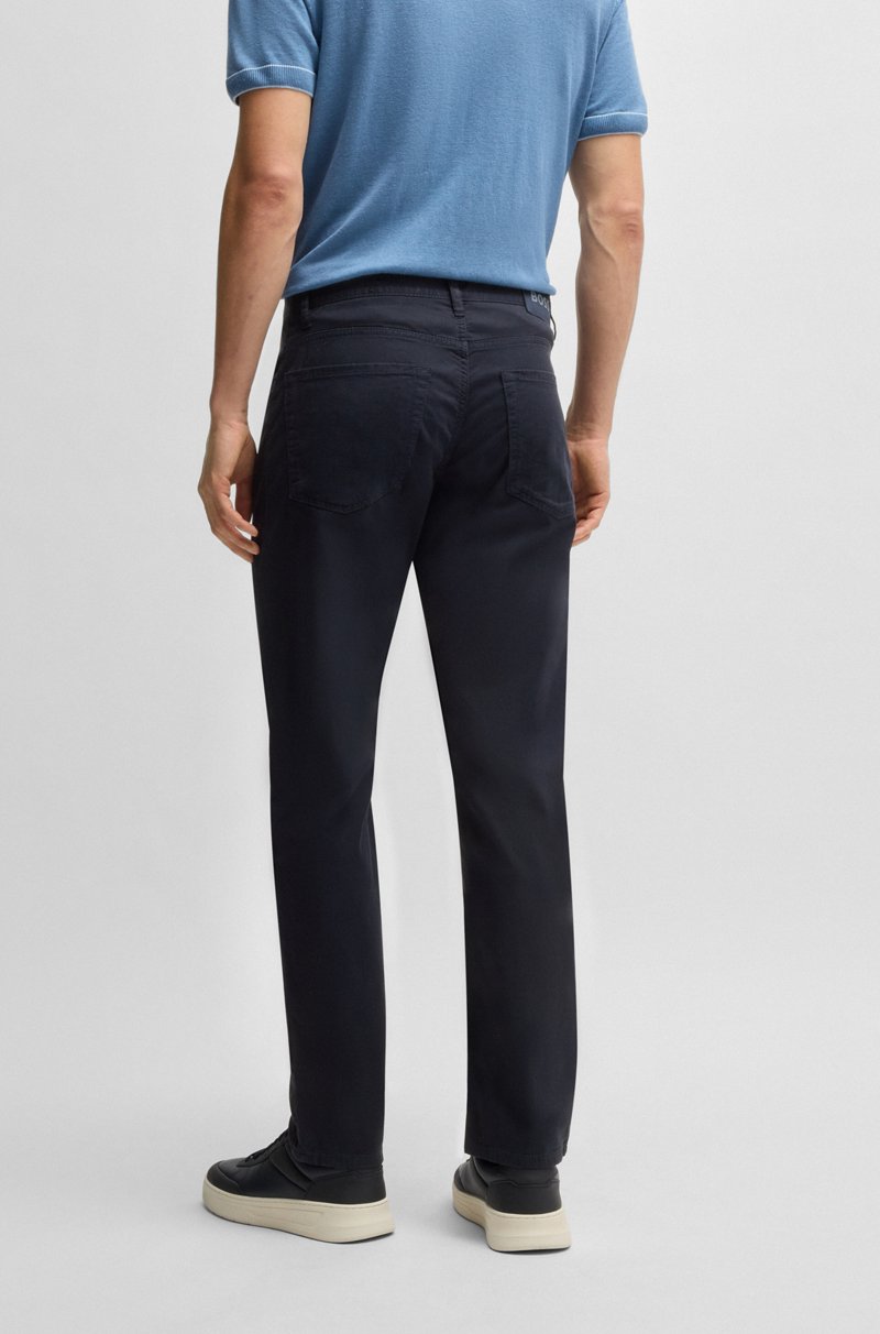 Hugo Boss Pantalones Regular Fit Maine De Sarga De Algodón Elástico