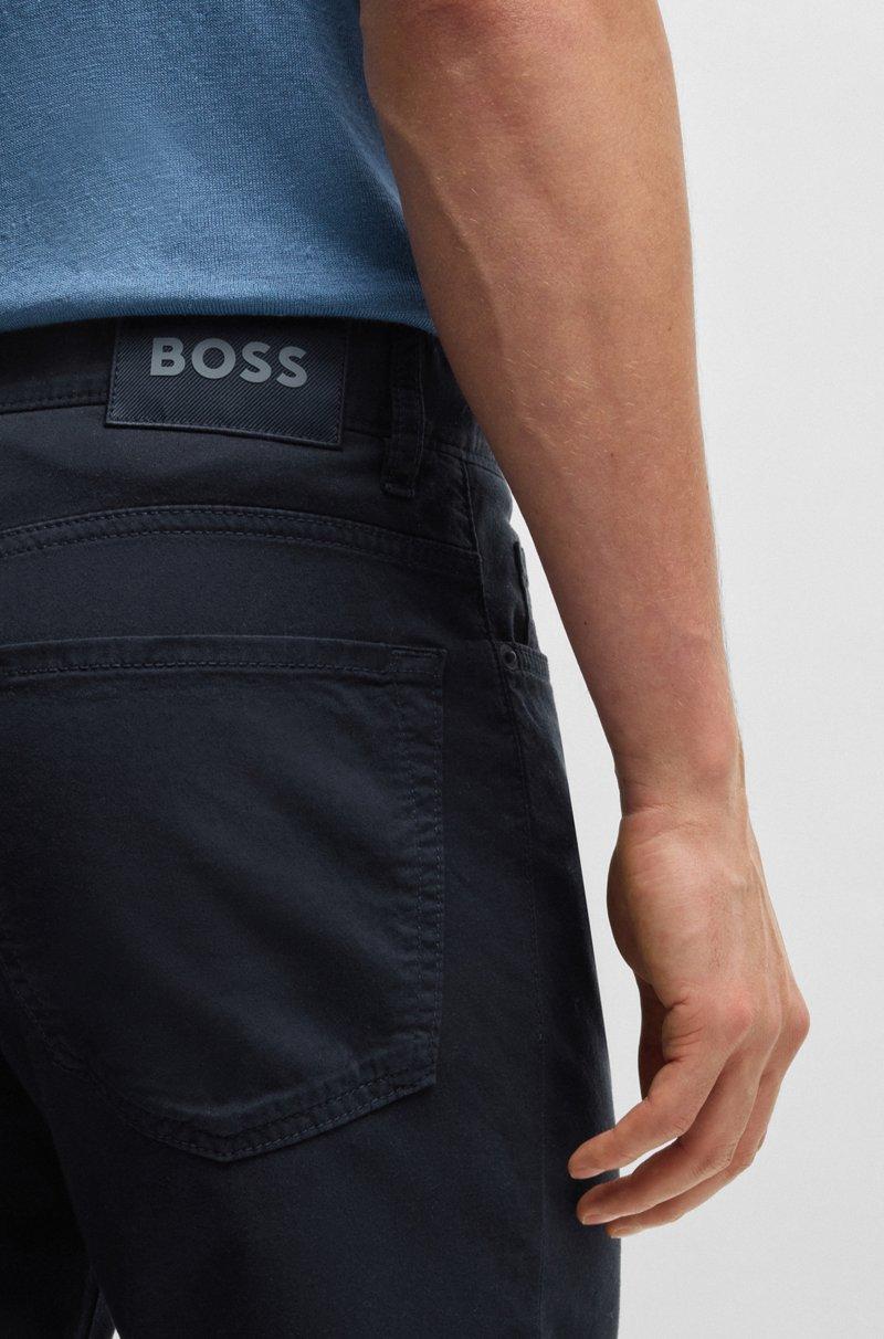 Hugo Boss Pantalones Regular Fit Maine De Sarga De Algodón Elástico