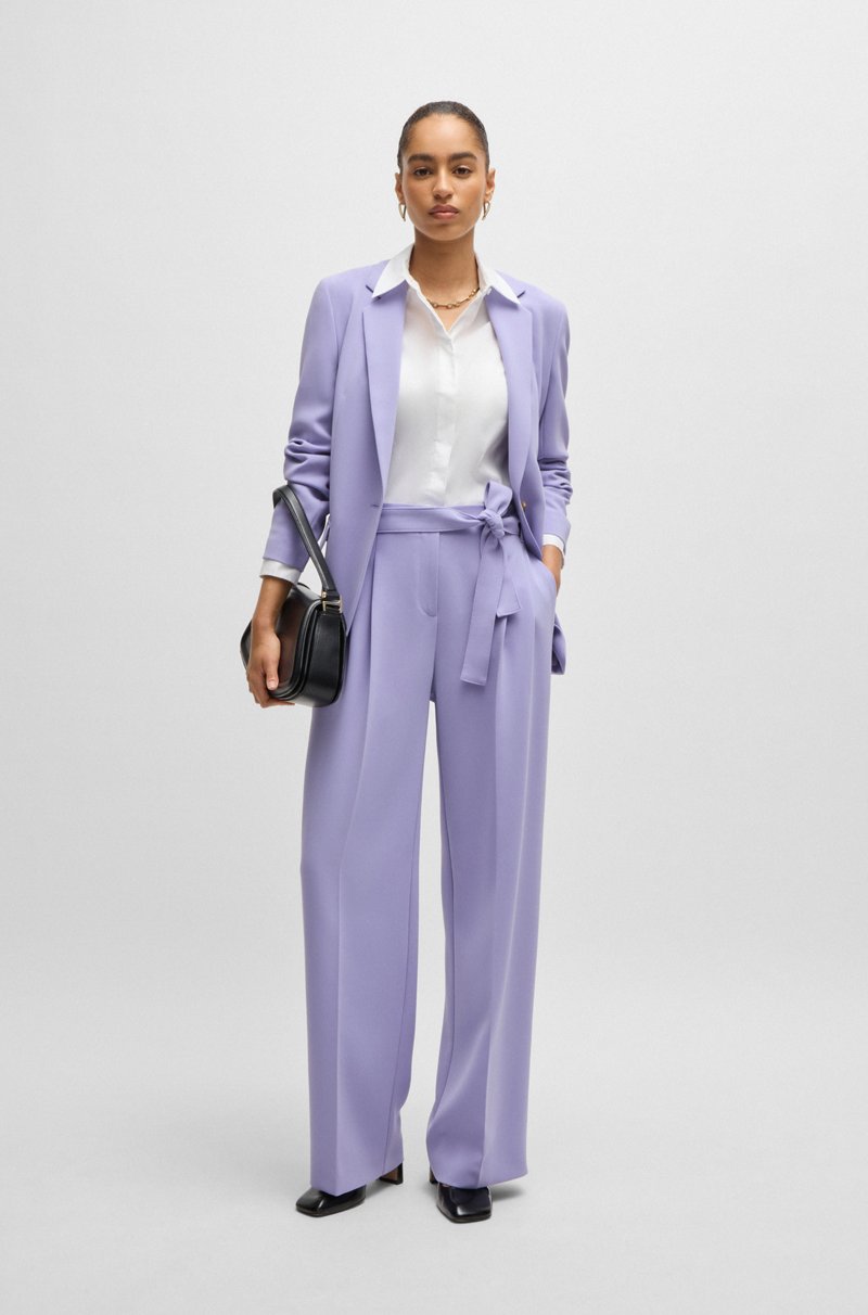 Hugo Boss Pantalones Relaxed Fit En Crepé Japonés Resistente A Las Arrugas