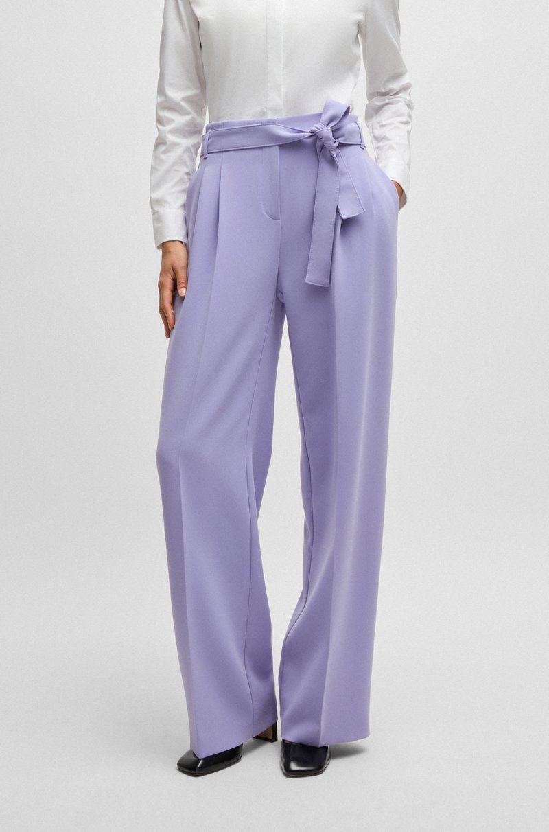 Hugo Boss Pantalones relaxed fit en crepé japonés resistente a las arrugas