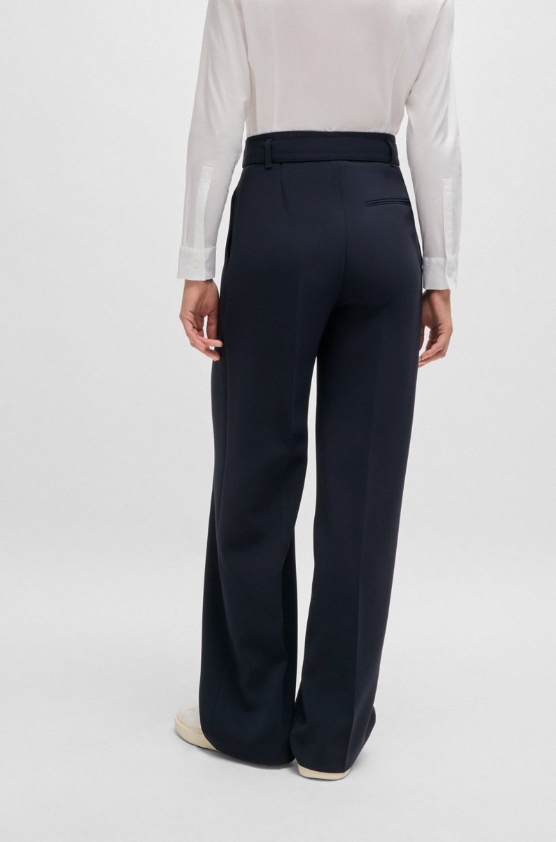 Hugo Boss Pantalones Relaxed Fit En Crepé Japonés Resistente A Las Arrugas