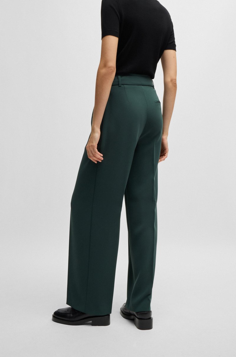 Hugo Boss Pantalones Relaxed Fit En Crepé Japonés Resistente A Las Arrugas