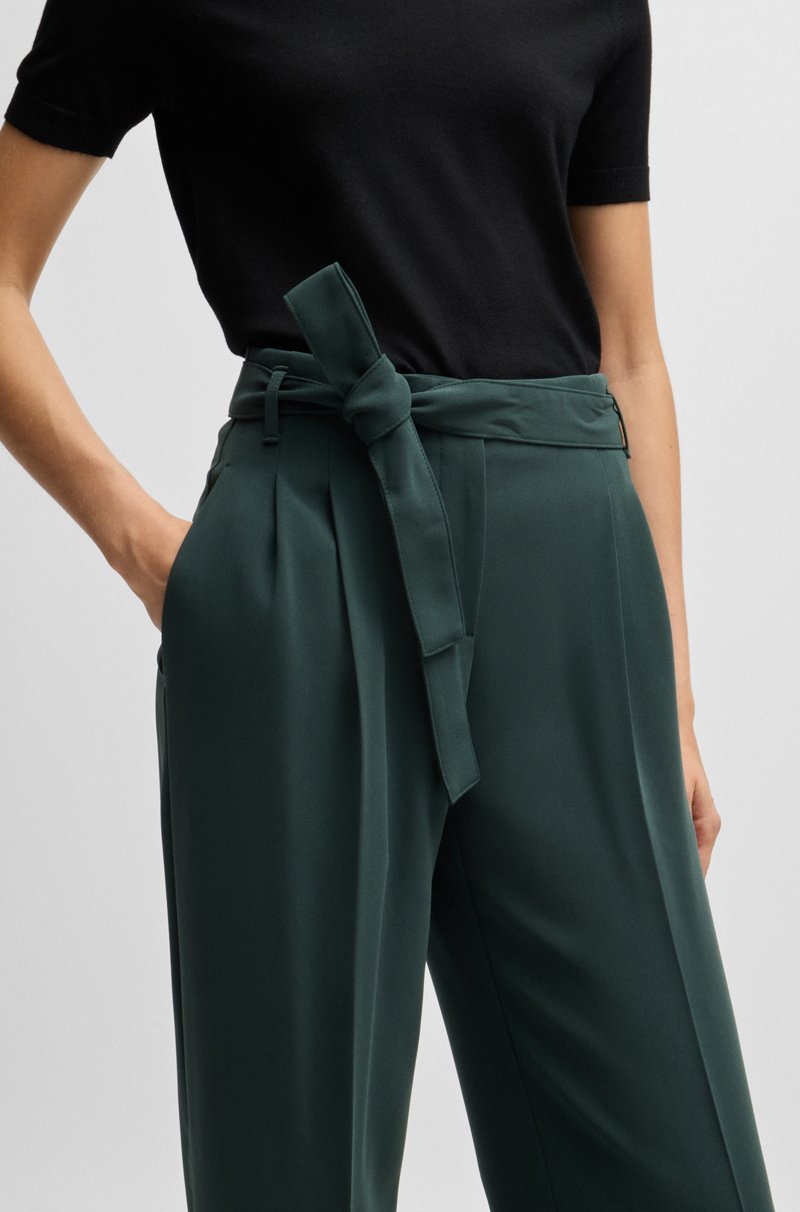 Hugo Boss Pantalones Relaxed Fit En Crepé Japonés Resistente A Las Arrugas