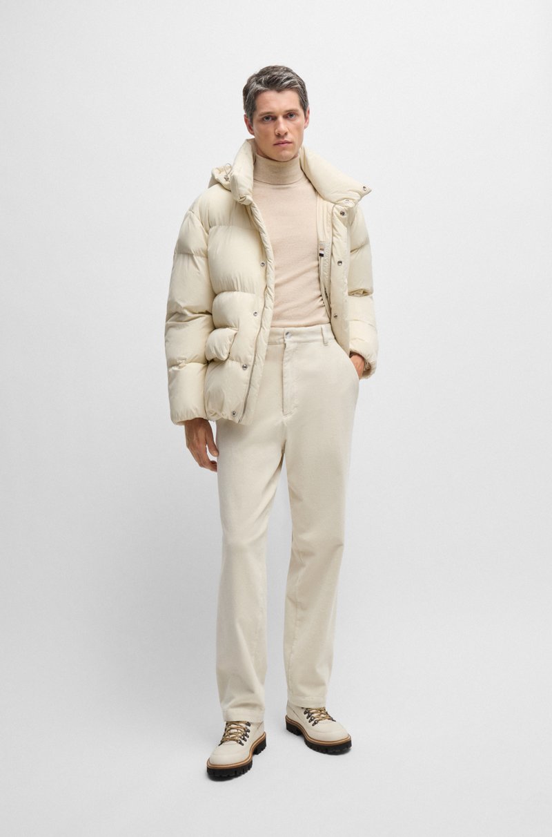 Hugo Boss Pantalones Relaxed Fit En Terciopelo De Algodón Elástico